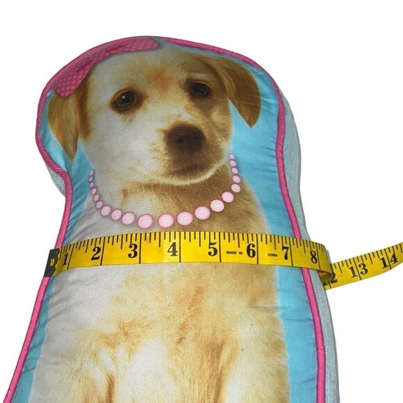 Jay Franco And Sons Blue Pink Tan golden retriever Print Pillow 100% Polyester 8 - Picture 3 of 7